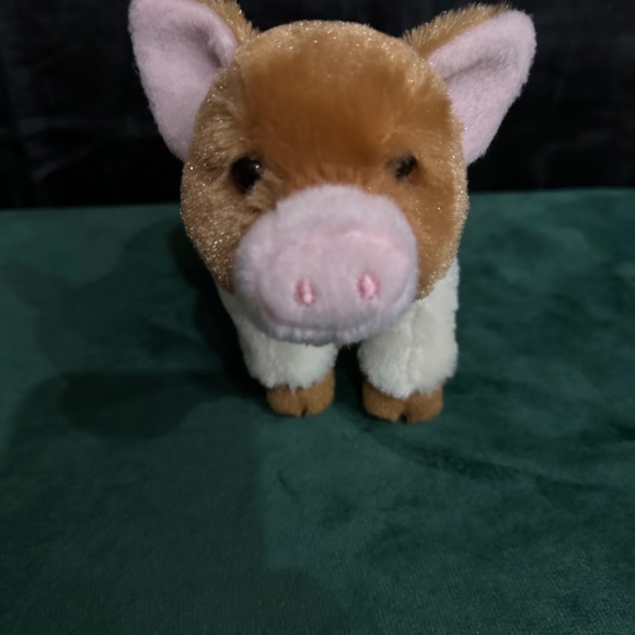 Douglas Cuddle Toys, adorable brown & white pig, plush - Picture 9 of 9